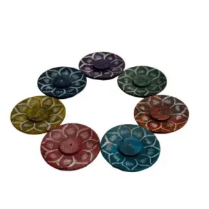 ZenN - Seven Chakras Colours w/ Engraved Lotus Ash Catcher