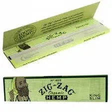 Zig Zag King Size Organic Hemp Rolling Papers - 24pk Box - Image 2